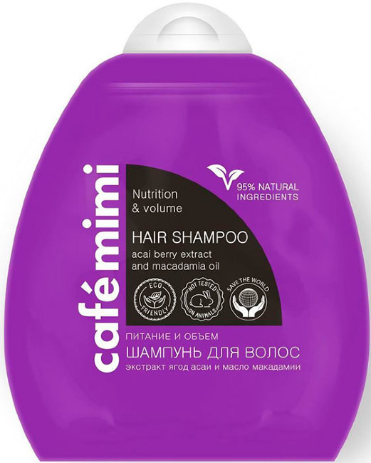 Кафе красоты Le Cafe Mimi Шампунь для волос Питание и Объем, 250 мл