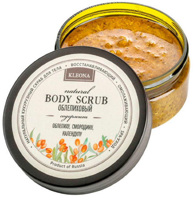 Kleona Кукурузный скраб Облепиховый, 200 г