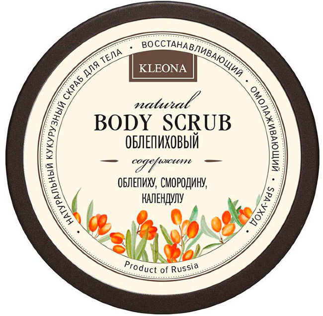 Kleona Кукурузный скраб Облепиховый, 200 г