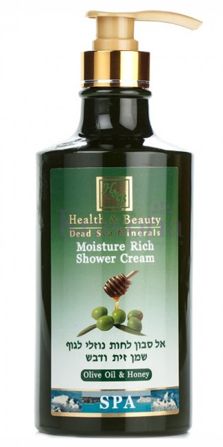 Health and Beauty Гель-Крем для душа Увлажняющий с Оливковым маслом и Медом, 780 мл