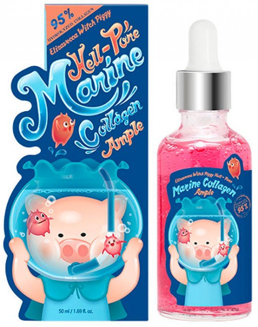 Elizavecca Witch Piggy Hell Pore Marine Collagen Ampoule Сыворотка для лица с морским коллагеном, 50 мл Elizavecca Witch Piggy Hell Pore Marine Collagen Ampoule Сыворотка для лица с морским коллагеном, 50 мл
