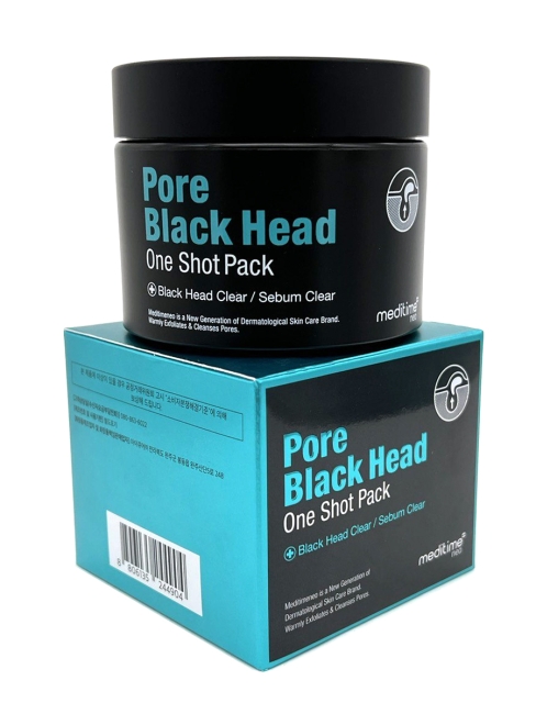 Meditime Маска для лица разогревающая для глубокого очищения пор Pore Black Head One Shot Pack, 100 г