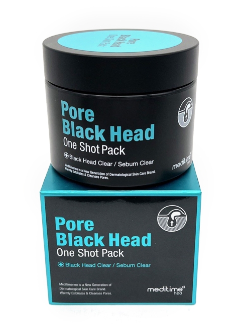 Meditime Маска для лица разогревающая для глубокого очищения пор Pore Black Head One Shot Pack, 100 г