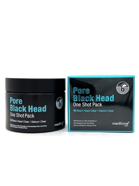 Meditime Маска для лица разогревающая для глубокого очищения пор Pore Black Head One Shot Pack, 100 г