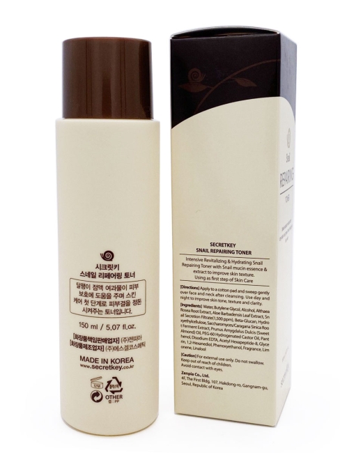 Secret Key Тонер с муцином улитки Snail Repairing Toner, 150 мл