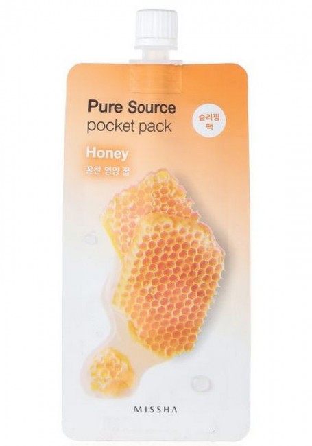 MISSHA Pure Source Pocket Pack Honey Ночная маска с экстрактом меда, 10 мл