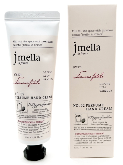 Jmella Парфюмированный крем для рук "Роковая женщина" N0.02 In France Femme Fatale Perfume Hand Cream, 50 мл