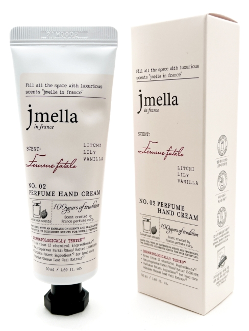 Jmella Парфюмированный крем для рук "Роковая женщина" N0.02 In France Femme Fatale Perfume Hand Cream, 50 мл