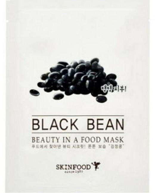 SKINFOOD Beauty In A Food Mask Sheet Black Bean Тканевая маска с экстрактом черных соевых бобов, 20 мл