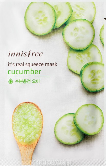 Innisfree It's Real Squeeze Mask Cucumber Маска для лица с соком огурца, 20 мл Innisfree It's Real Squeeze Mask Cucumber Маска для лица с соком огурца, 20 мл
