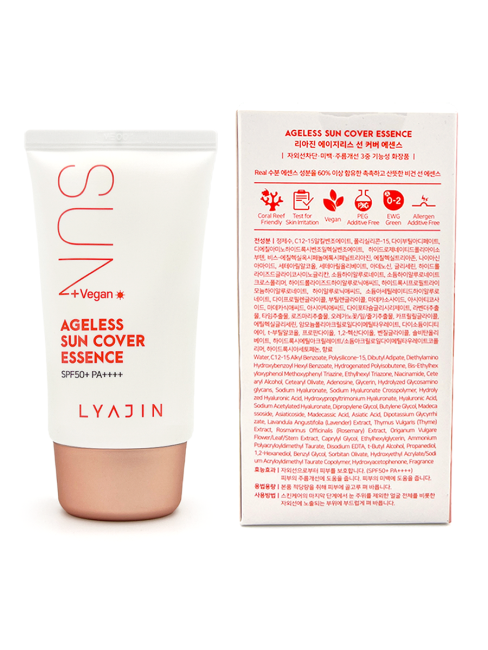 Lyajin Солнцезащитная увлажняющая эссенция Ageless Sun Cover Essence SPF 50+ PA++++, 50 мл