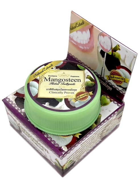 Rochjana Зубная паста отбеливающая растительная с мангостином Mangosteen Herbal Toothpaste, 12x30 г Rochjana Зубная паста отбеливающая растительная с мангостином Mangosteen Herbal Toothpaste, 12x30 г