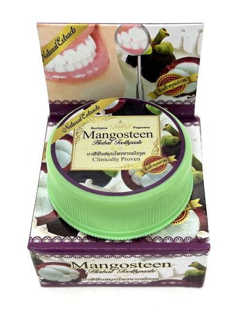Rochjana Зубная паста отбеливающая растительная с мангостином Mangosteen Herbal Toothpaste, 12x30 г Rochjana Зубная паста отбеливающая растительная с мангостином Mangosteen Herbal Toothpaste, 12x30 г