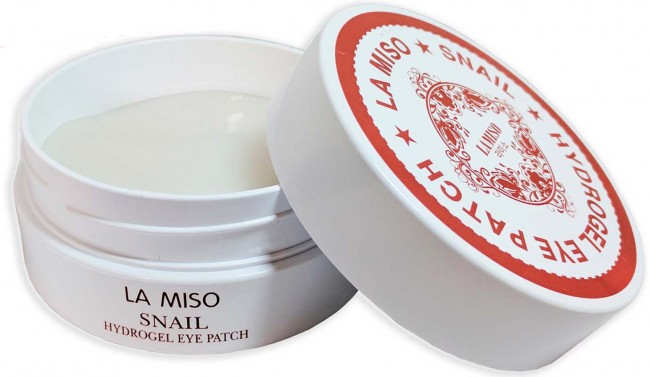 LA MISO Snail Hydrogel Eye Patch Гидрогелевая маска с экстрактом слизи улитки для кожи вокруг глаз, 60 шт