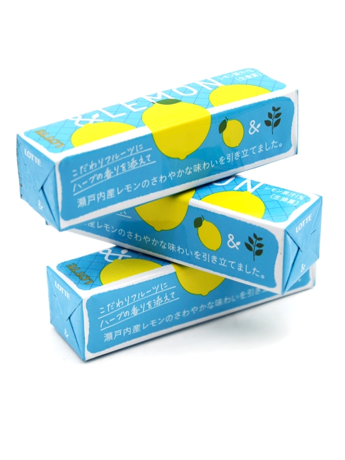 LOTTE Жевательная резинка со вкусом лимона & Lemon, 3 шт х 26,1 г