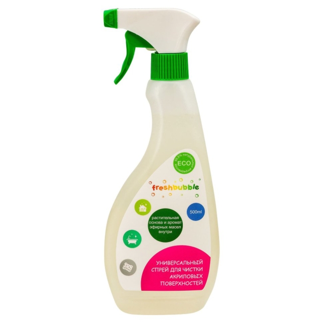 Freshbubble Спрей для чистки акриловых ванн 500 мл Freshbubble Спрей для чистки акриловых ванн 500 мл