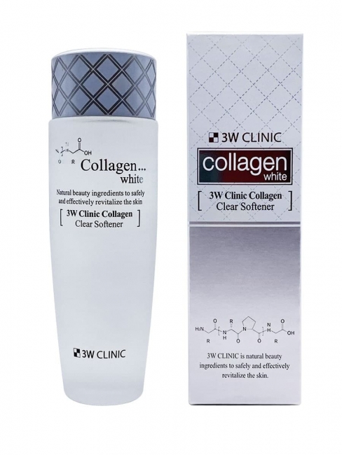 3W Clinic Софтнер для лица осветляющий с коллагеном Collagen White Clear Softener, 150 мл 3W Clinic Софтнер для лица осветляющий с коллагеном Collagen White Clear Softener, 150 мл