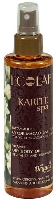 Ecolab Spa Karite Сухое масло для тела витаминное "Тонус и Молодость кожи", 200 мл Ecolab Spa Karite Сухое масло для тела витаминное "Тонус и Молодость кожи", 200 мл