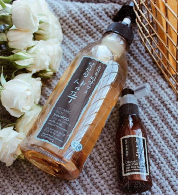 Whamisa Organic Seeds Shampoo Subacidity (pH 4.5) Oily Scalp Шампунь на основе ферментов семян растений (для жирной кожи головы), 500 мл