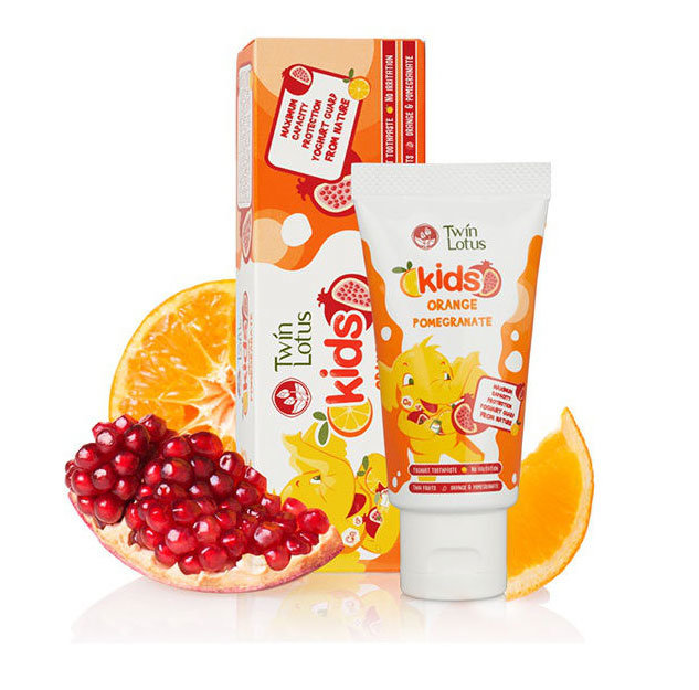 Twin Lotus Детская зубная паста "Апельсин и Гранат" Dok Bua Ku Kids Toothpaste Orange&Pomegran, 50 г