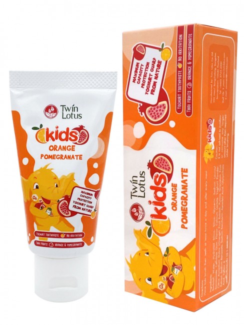 Twin Lotus Детская зубная паста "Апельсин и Гранат" Dok Bua Ku Kids Toothpaste Orange&Pomegran, 50 г