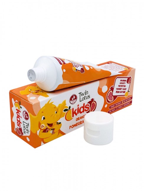 Twin Lotus Детская зубная паста "Апельсин и Гранат" Dok Bua Ku Kids Toothpaste Orange&Pomegran, 50 г