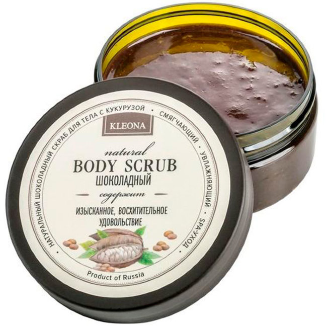 Kleona Кукурузный скраб Шоколадный, 200 г Kleona Кукурузный скраб Шоколадный, 200 г