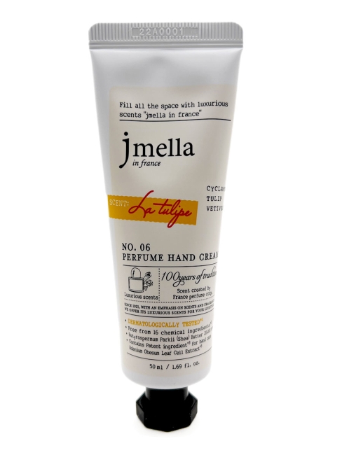 Jmella Парфюмированный крем для рук "Тюльпан" N0.06 In France La Tulipe Perfume Hand Cream, 50 мл Jmella Парфюмированный крем для рук "Тюльпан" N0.06 In France La Tulipe Perfume Hand Cream, 50 мл