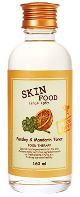 SKINFOOD Parsley And Mandarin Toner Тоник с экстрактами петрушки и мандарина, 160 мл SKINFOOD Parsley And Mandarin Toner Тоник с экстрактами петрушки и мандарина, 160 мл