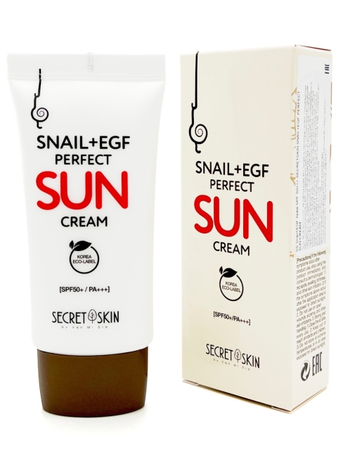 Secret Skin Крем солнцезащитный с муцином улитки Snail+EGF Perfect Sun Cream SPF50+/PA+++, 50 мл