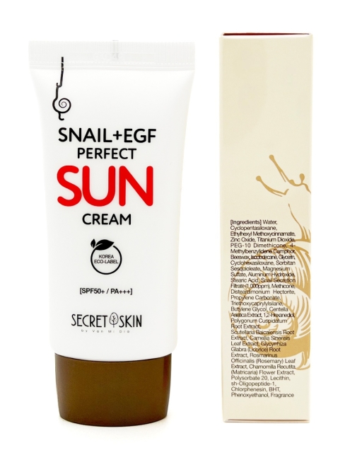 Secret Skin Крем солнцезащитный с муцином улитки Snail+EGF Perfect Sun Cream SPF50+/PA+++, 50 мл