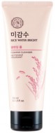 THE FACE SHOP Rice Water Bright Foaming Cleanser Foam Пенка для умывания с рисовой водой и отрубями, 150 мл