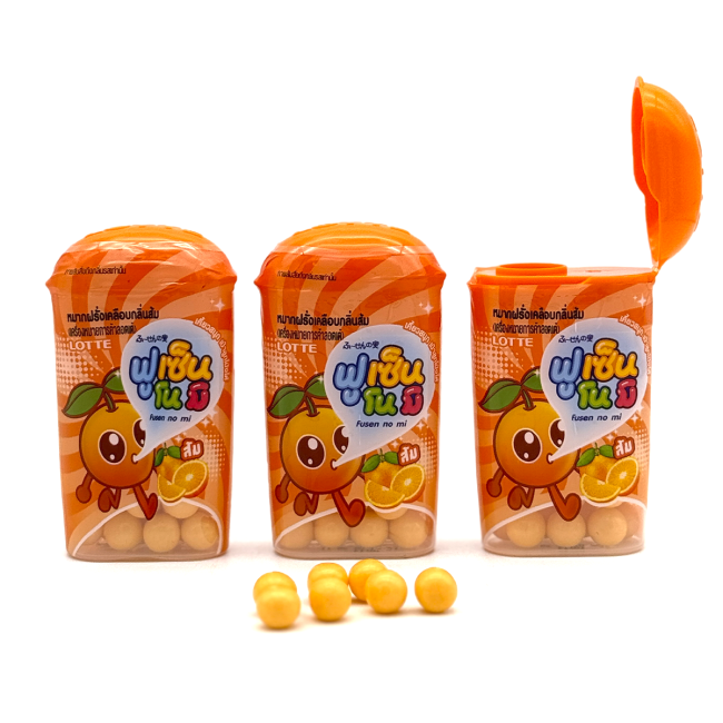 LOTTE Жевательная резинка драже Апельсин No Mi Mixed Orange, 3 шт 15 г