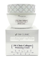 3W Clinic Осветляющий крем для лица с коллагеном Collagen Whitening Cream, 60 мл