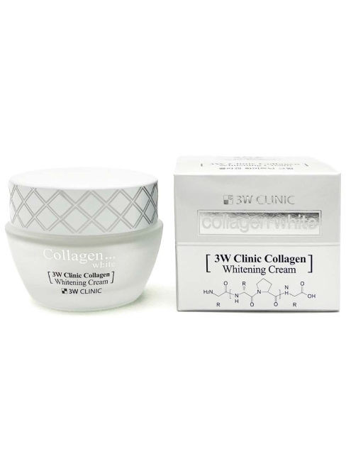 3W Clinic Осветляющий крем для лица с коллагеном Collagen Whitening Cream, 60 мл