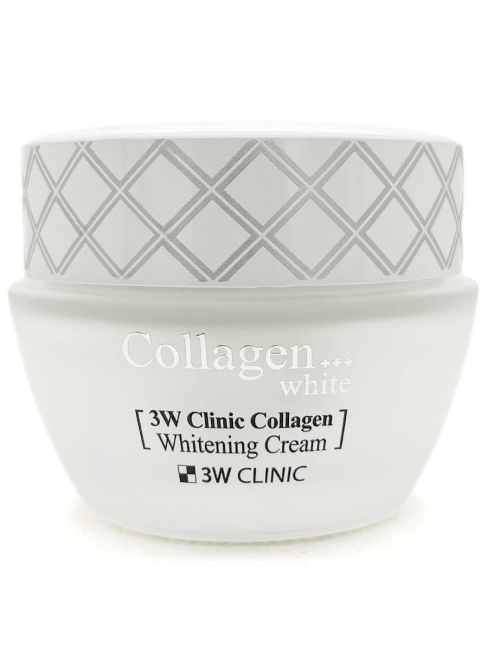3W Clinic Осветляющий крем для лица с коллагеном Collagen Whitening Cream, 60 мл