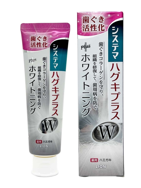 LION Зубная паста для слабых десен отбеливающая со вкусом трав Dentor Systema Gums Plus White, 95 г