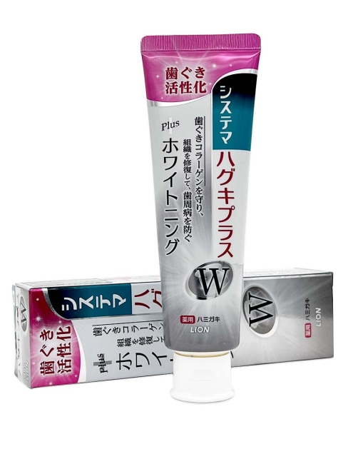 LION Зубная паста для слабых десен отбеливающая со вкусом трав Dentor Systema Gums Plus White, 95 г