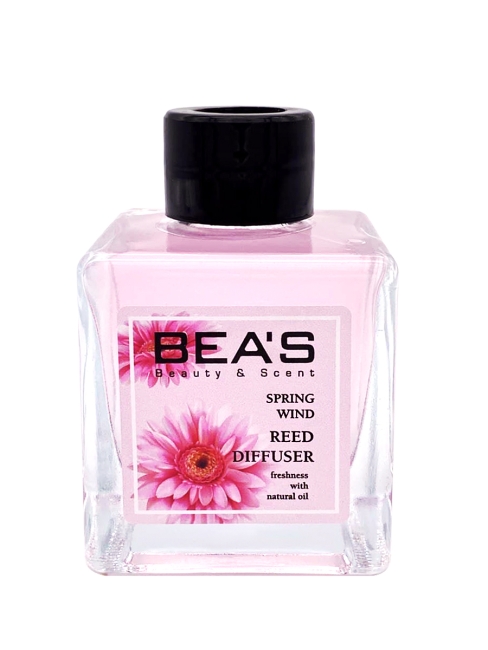 BEAS Аромадиффузор с палочками с натуральными маслами Весенний ветер Spring Wind Reed Diffuser, 110 мл BEAS Аромадиффузор с палочками с натуральными маслами Весенний ветер Spring Wind Reed Diffuser, 110 мл