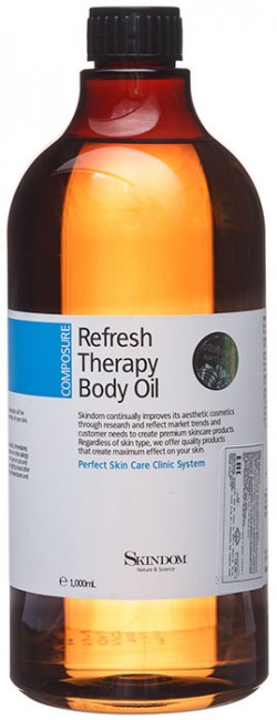 Skindom Refresh Therapy Body Oil Ароматическое массажное масло для тела освежающее с лимоном, 1000 мл Skindom Refresh Therapy Body Oil Ароматическое массажное масло для тела освежающее с лимоном, 1000 мл