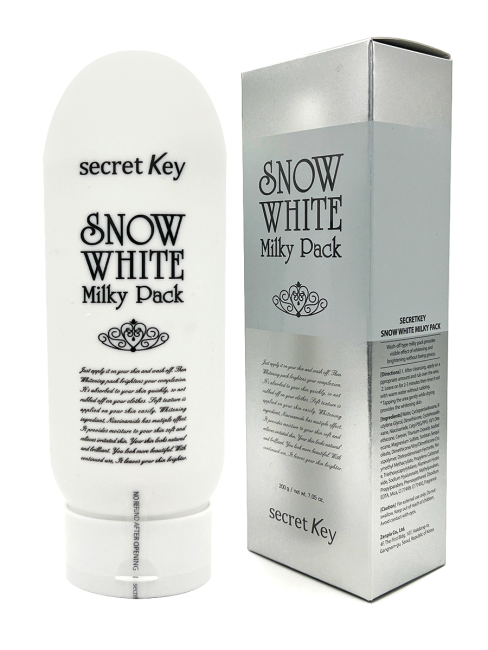 Secret Key Отбеливающая маска для лица и тела Snow White Milky Pack, 200 г Secret Key Отбеливающая маска для лица и тела Snow White Milky Pack, 200 г
