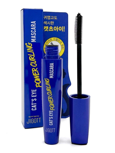 Jigott Тушь для ресниц подкручивающая черная Cat`S Eye Power Curling Mascara, 12 г