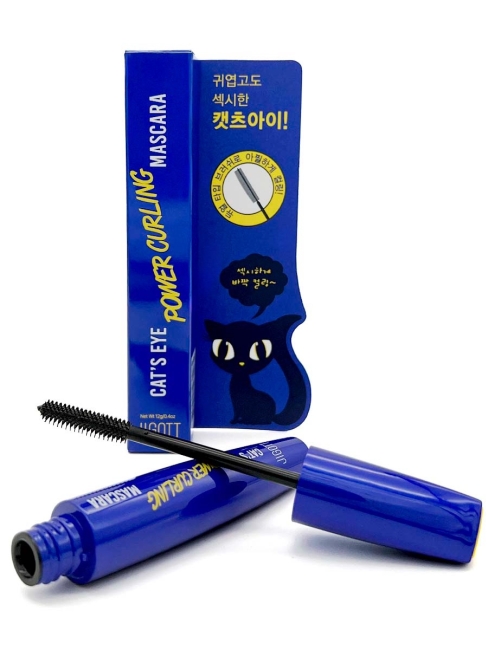 Jigott Тушь для ресниц подкручивающая черная Cat`S Eye Power Curling Mascara, 12 г
