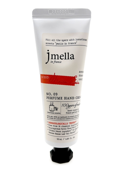 Jmella Парфюмированный крем для рук "Мейсон Суар" N0.09 In France Maison Soir Perfume Hand Cream, 50 мл Jmella Парфюмированный крем для рук "Мейсон Суар" N0.09 In France Maison Soir Perfume Hand Cream, 50 мл