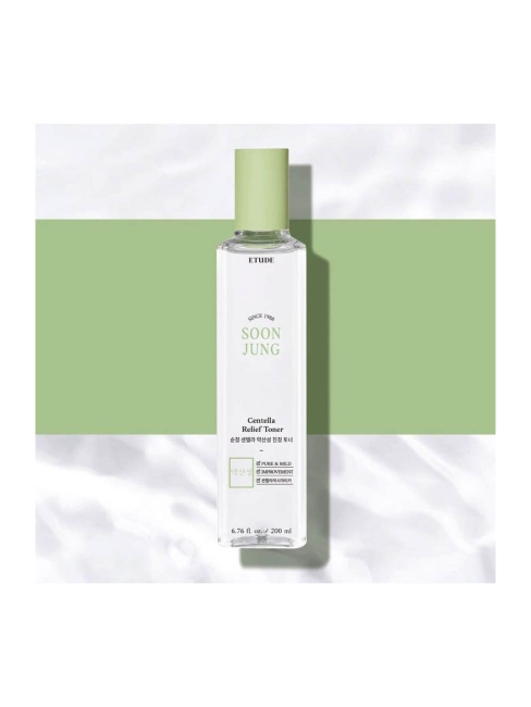 Etude Успокаивающий тонер для лица с центеллой Soon Jung Centella Relief Toner, 200 мл