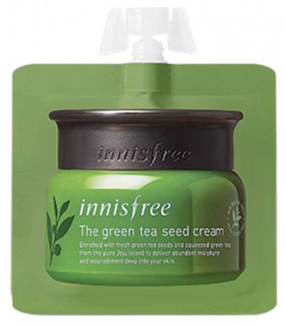 Innisfree The Green Tea Seed Cream Интенсивный увлажняющий крем на основе семян зеленого чая, 5 мл Innisfree The Green Tea Seed Cream Интенсивный увлажняющий крем на основе семян зеленого чая, 5 мл
