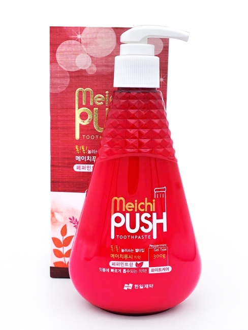 HANIL Зубная паста  перечная мята с дозатором Meichi Push Peppermint, 300 г