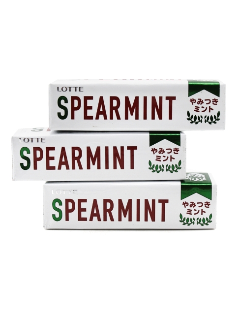 LOTTE Жевательная резинка Сладкая мята Spearmint, 3 шт х 26,1 г