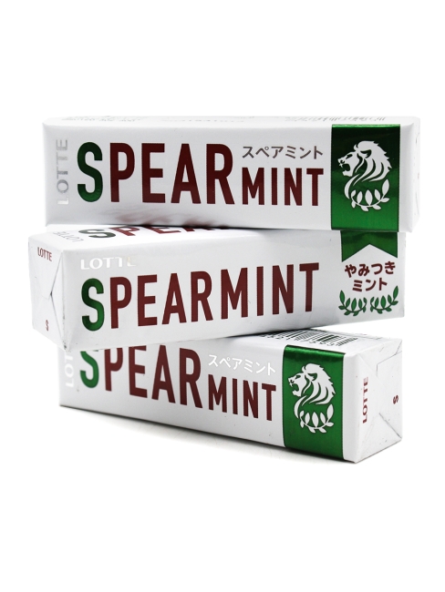 LOTTE Жевательная резинка Сладкая мята Spearmint, 3 шт х 26,1 г