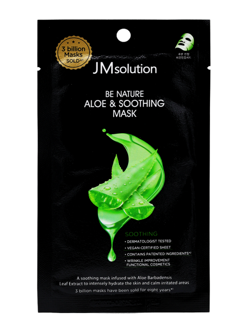 JMsolution Тканевая маска с экстрактом алоэ Be Nature Aloe & Soothing Mask, 5 шт х 24 мл JMsolution Тканевая маска с экстрактом алоэ Be Nature Aloe & Soothing Mask, 5 шт х 24 мл